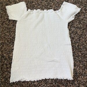 Aura White Textured Blouse
